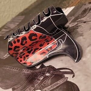 Cowboy Boot Claw Hairclips / Leopard Hot Pink